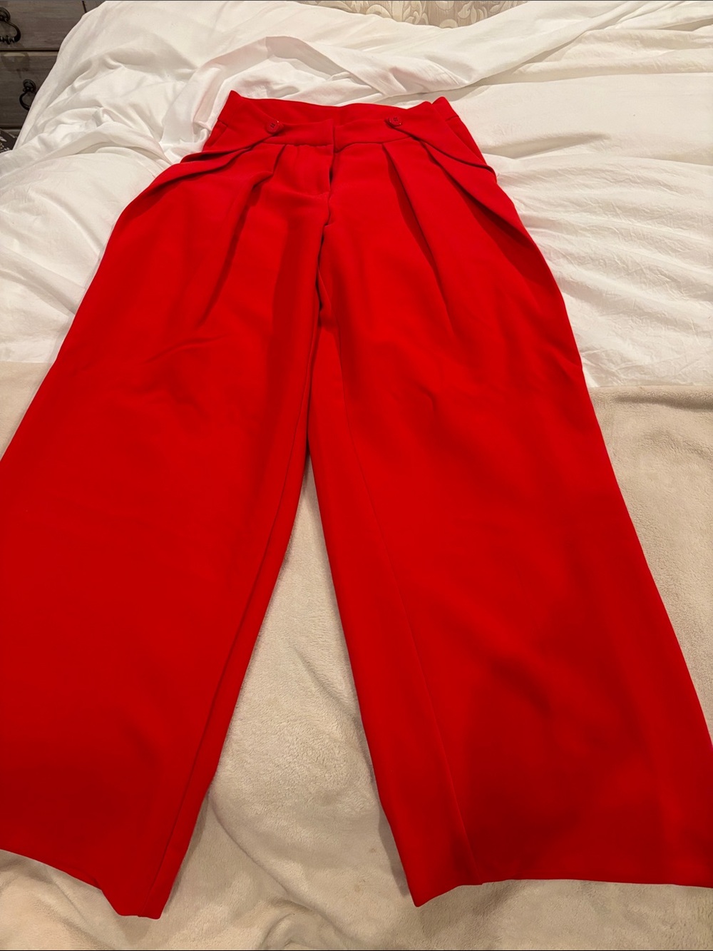 Forever 21 Red High-Waist wide Pants size M medium